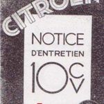 Citroën 10CV Betriebsanleitung 1933 Rosalie