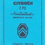 Citroën 2CV Betriebsanleitung 1953 A AU