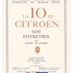 Citroën 10 HP Betriebsanleitung 1920 Typ A