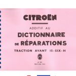 Citroën Traction Avant Reparaturhandbuch 15CV Additiv H
