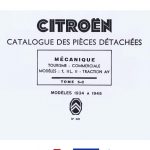 Citroën Traction Avant Ersatzteilkatalog Nr 420 Teil 5c