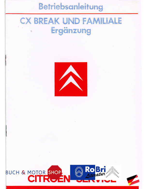 Citroën CX Break Ergänzung zur Betriebsanleitung