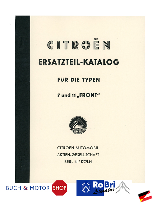 Citroën Traction Avant Ersatzteilkatalog für die "Front" Typen