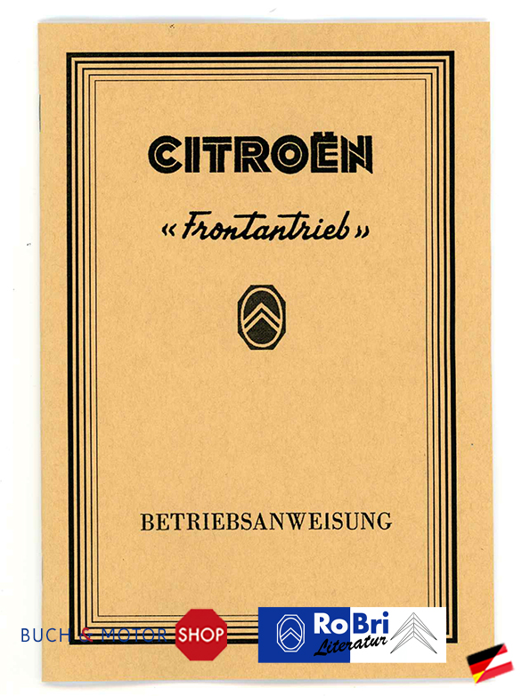 Citroën Traction Avant Betriebsanleitung 1939